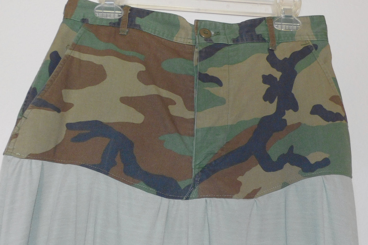 SOLDIER OF FORCE x Sew Lovely With Grace Waist Deep Wide Leg Camo Pants