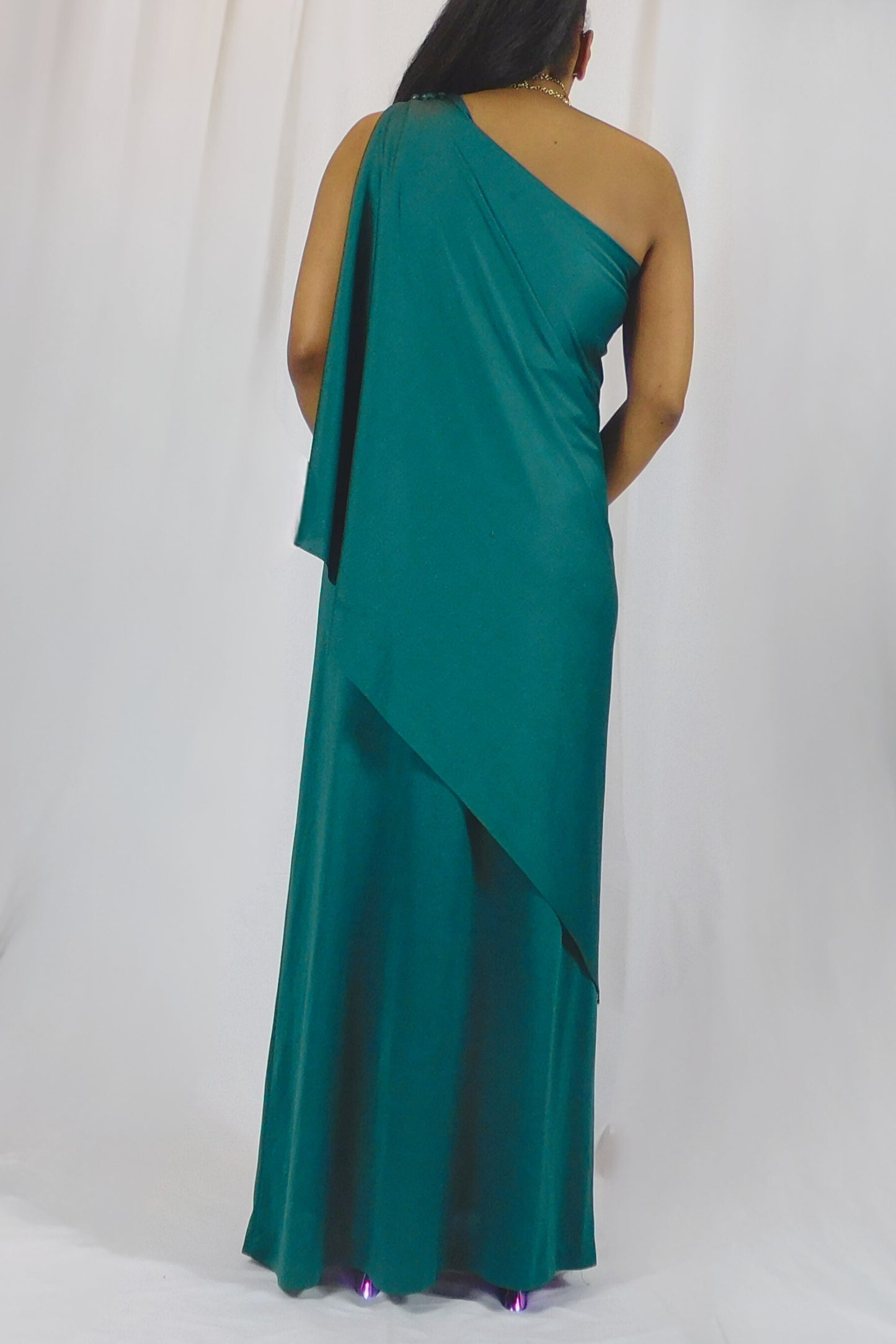 Grecian Disco Diva One Shoulder Dress