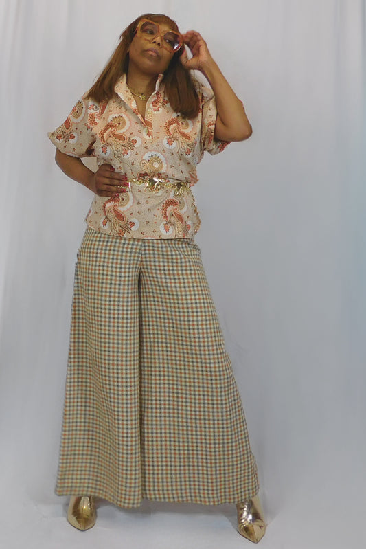 I'm An Academia Girlie Plaid Ultra Wide Leg Pant