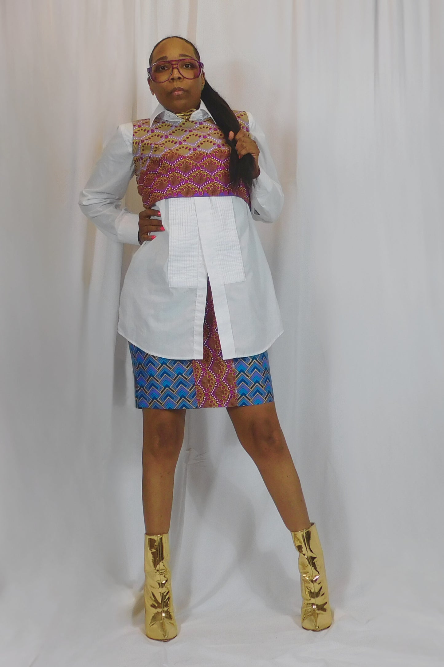 I Am A Queen African Print Skirt Set