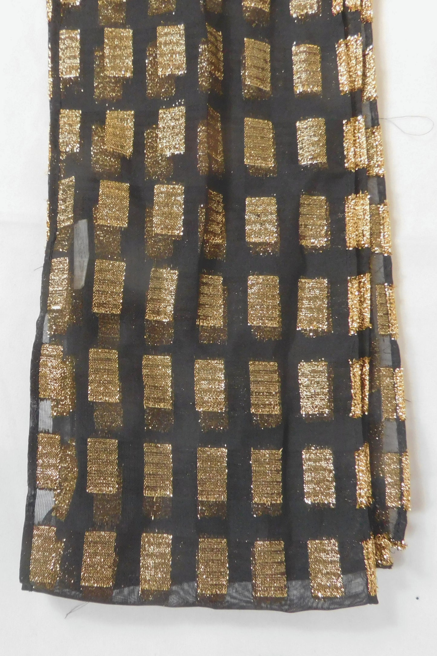 Glitter And Gold Black and Gold Scarf