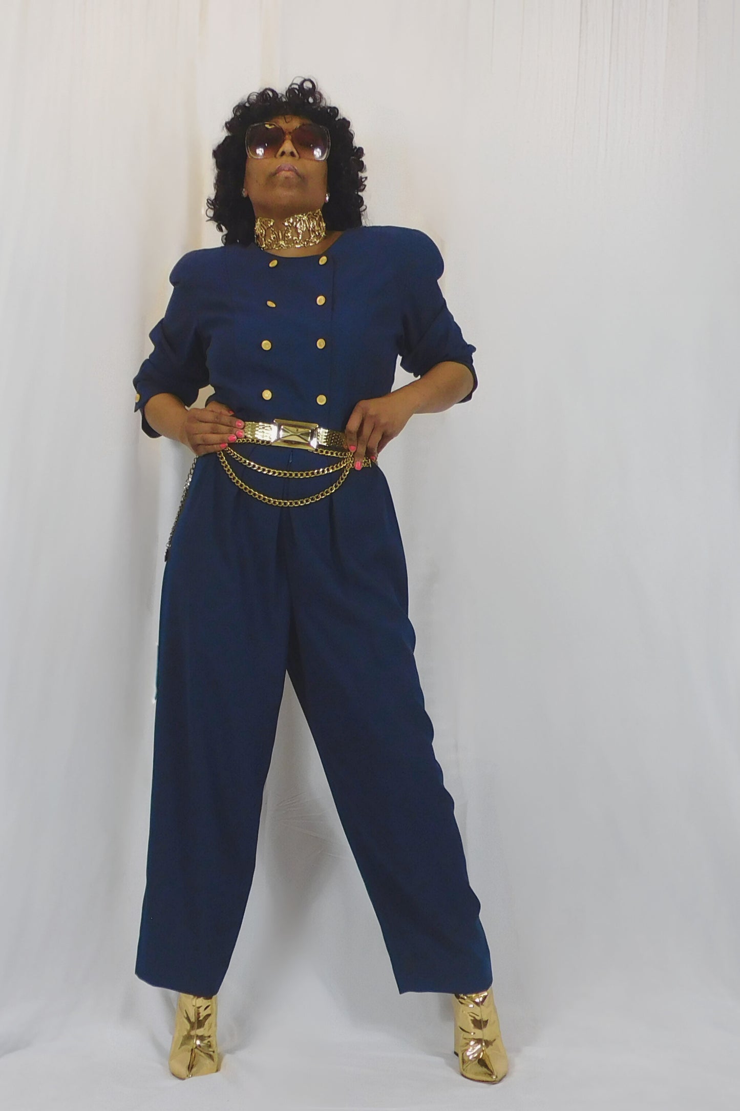 I'm A Soldier Liz Claiborne Wide Leg Jumpsuit