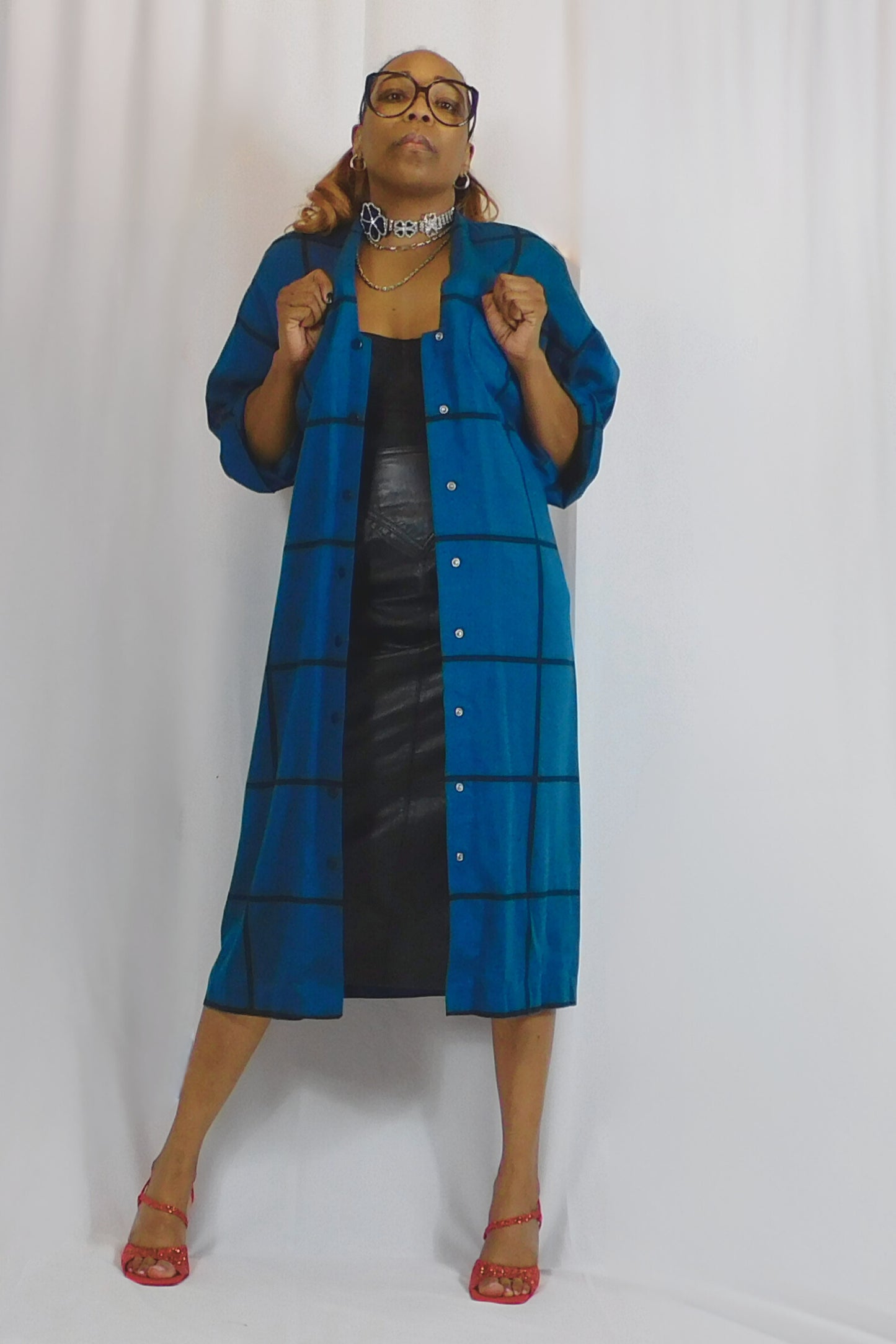 Loving The Fit Plaid Shirt Dress