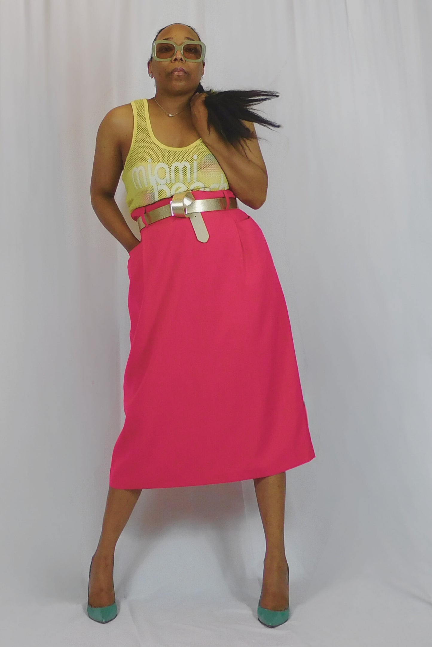 Pretty In Pink Large Pocket Skirt