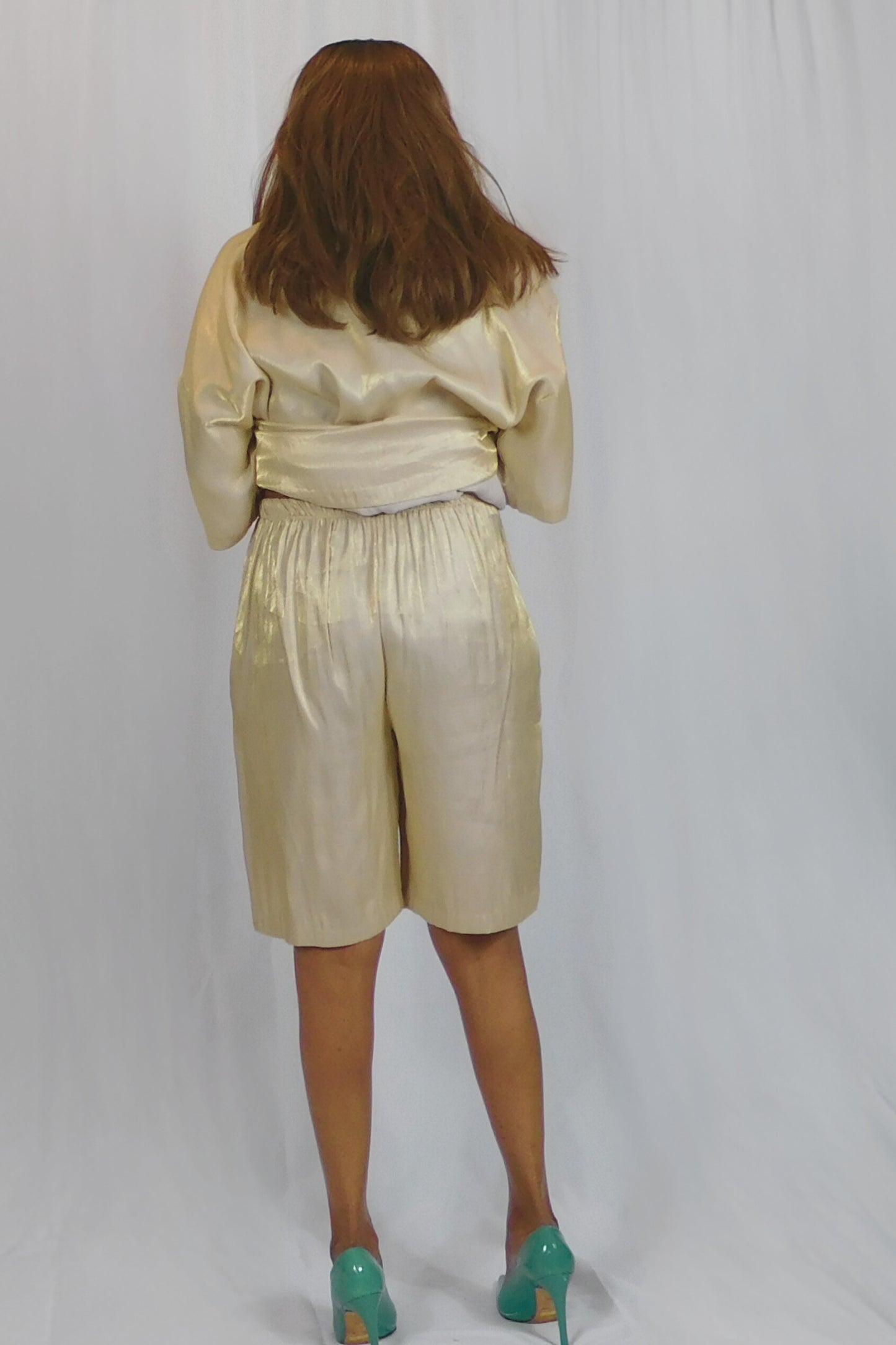 90s Kinda Love 3K Fashion Gold Shorts Set