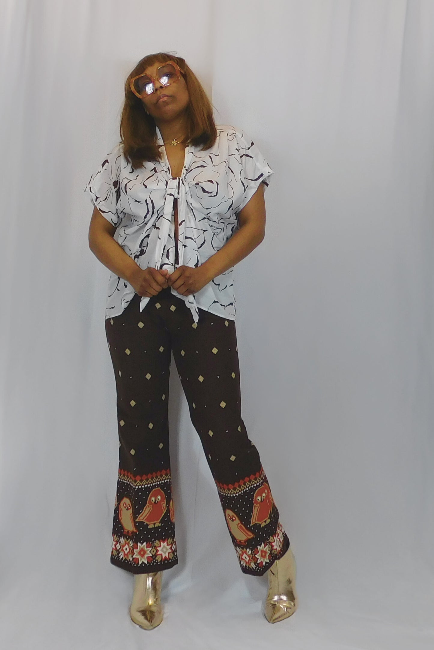 Wise As An Owl Flare Cropped Pant