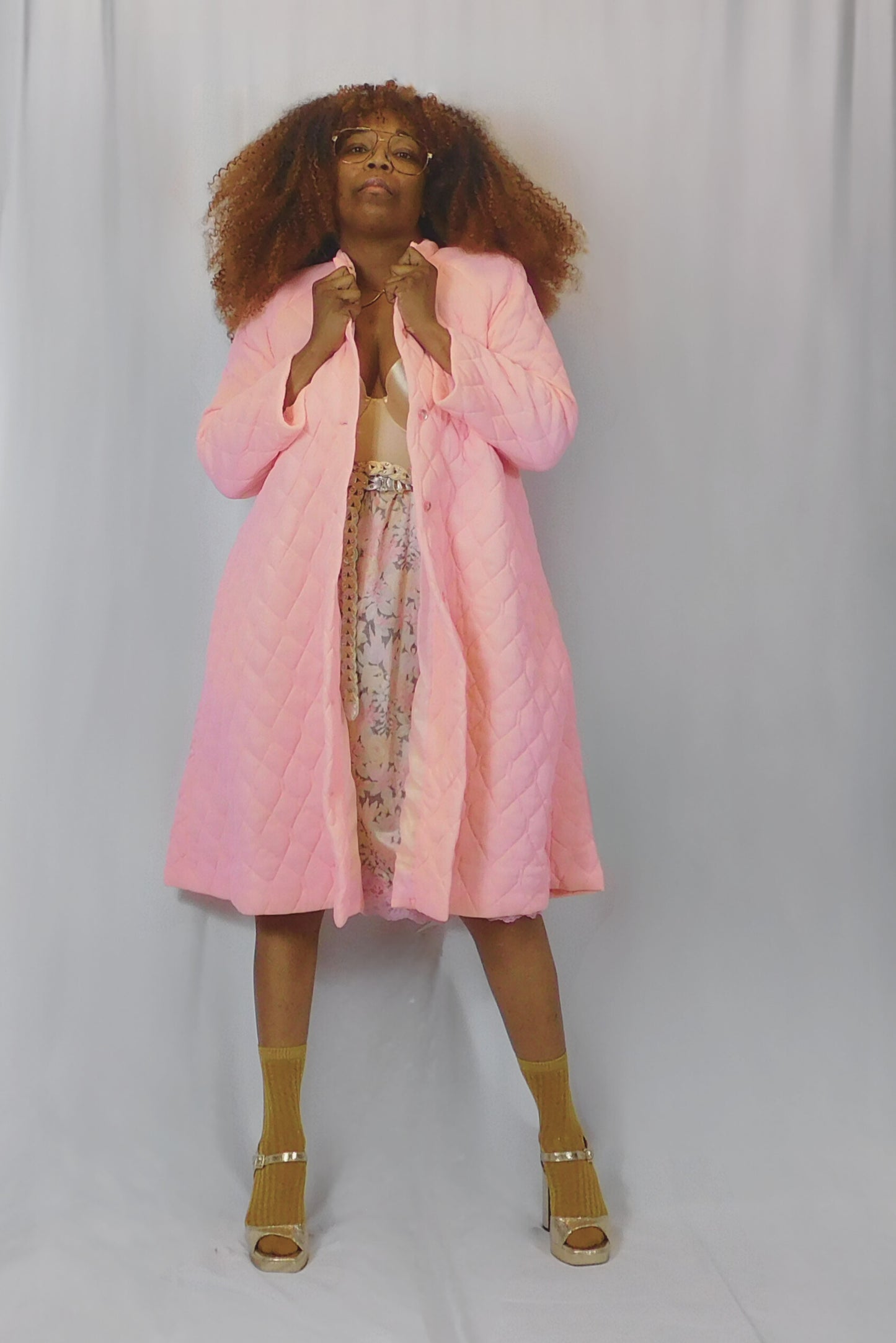 Pastels For Days Quilted Aline House Coat