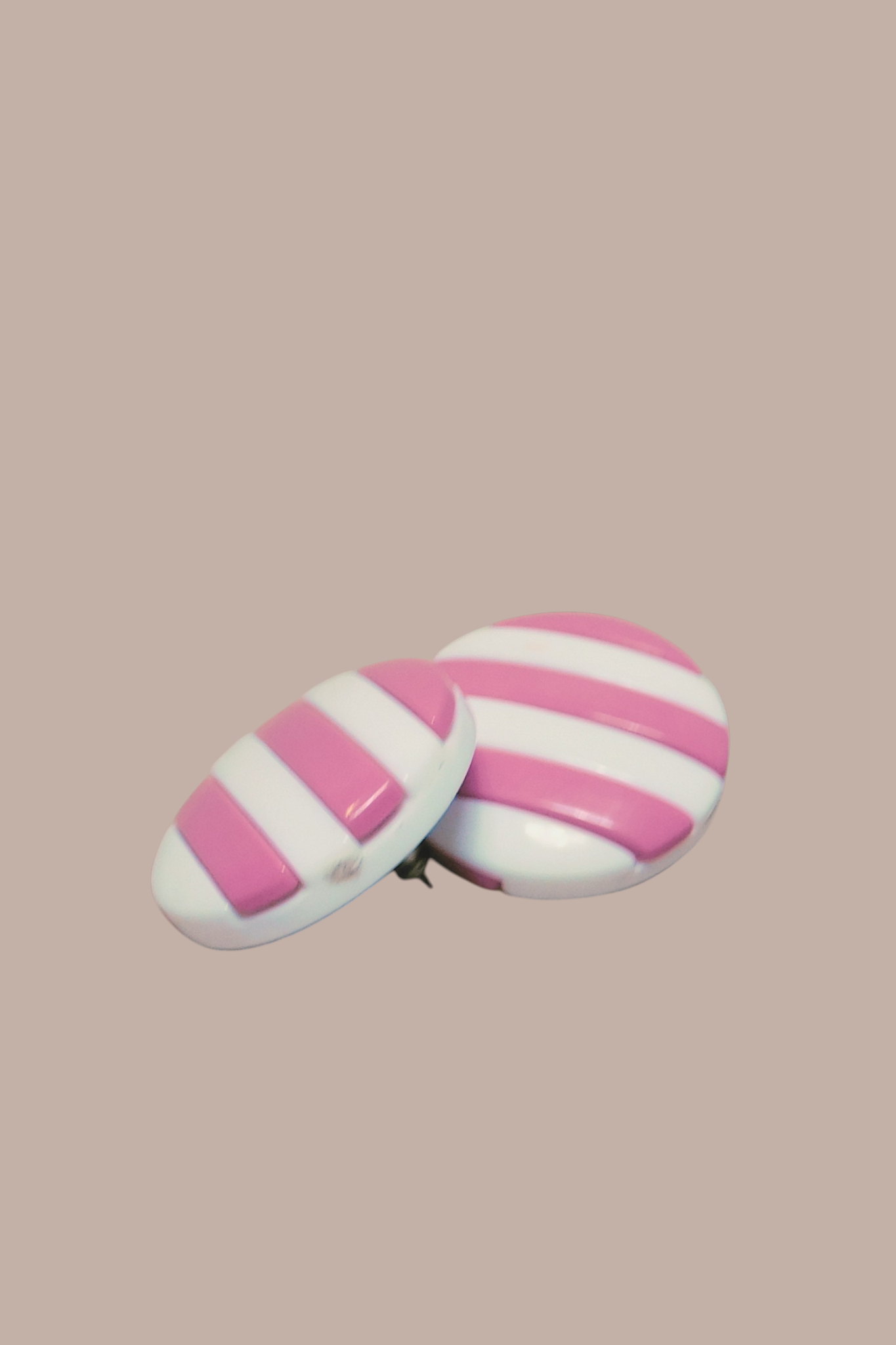 80s White and Purple Striped Earrings