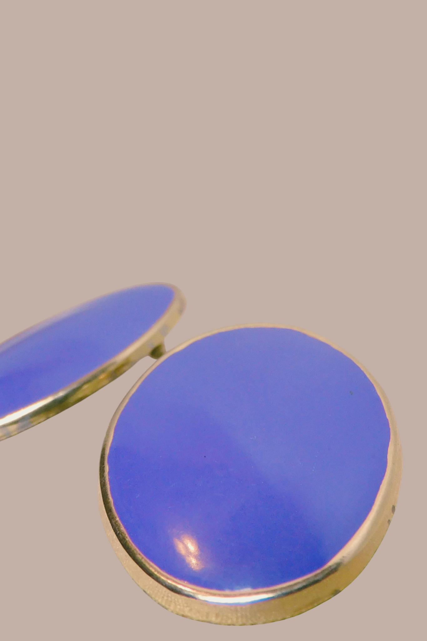 80s Purple and Gold Statement Earrings