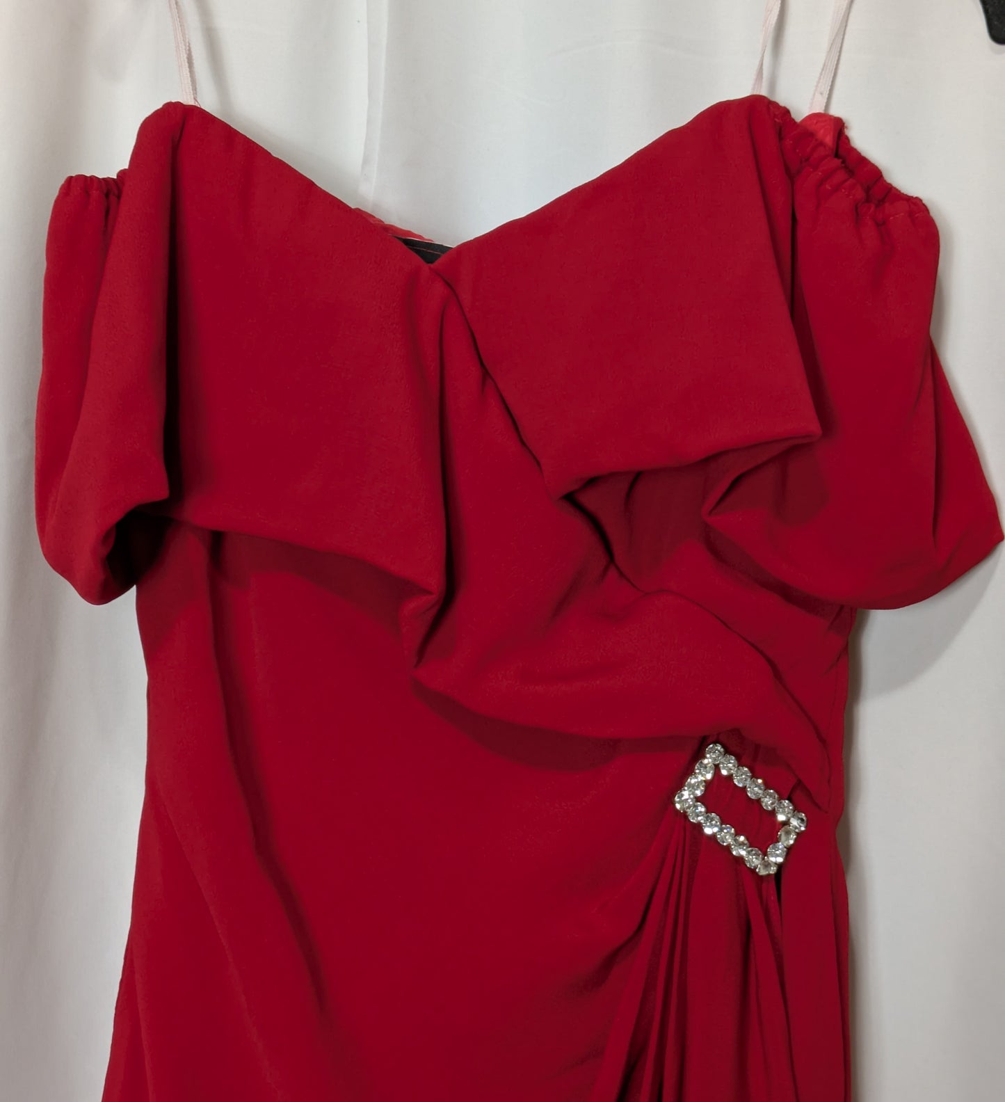 Put On Your Red Dress Off The Shoulder Dress