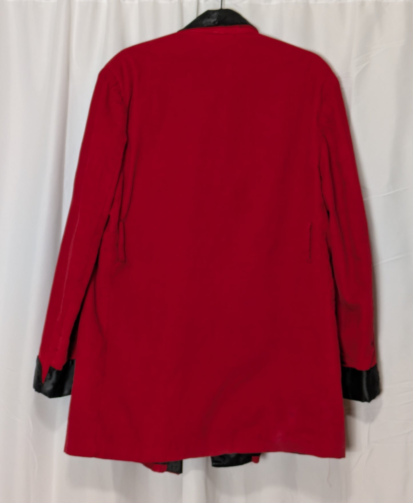 Power Play In My Red Blazer Corduroy Tuxedo Blazer With Black Trim