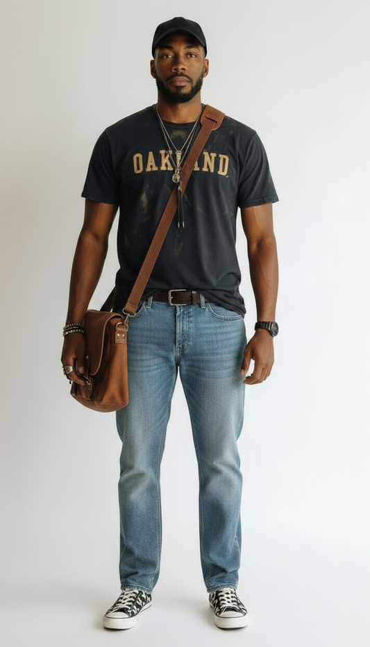 Gildan "Oakland" Bleached Out Tee
