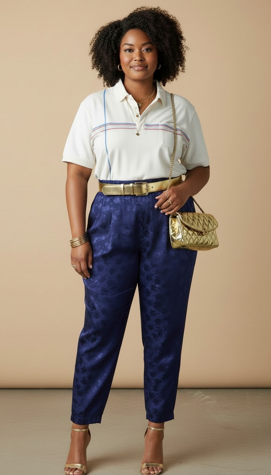 80s Worthington Floral Satin Pants