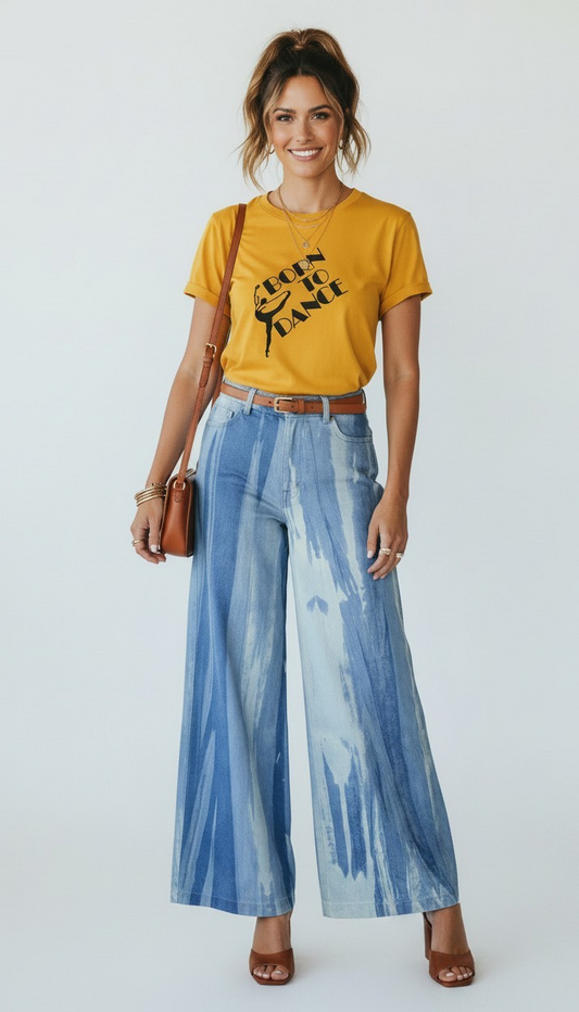 70s Two-tone Bellbottom Jeans
