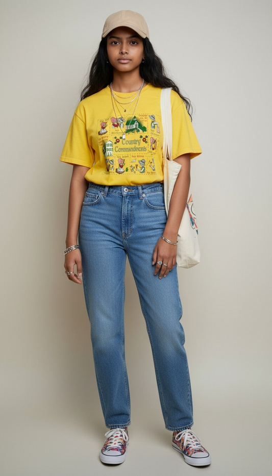90s Country Commandments Yellow Tee