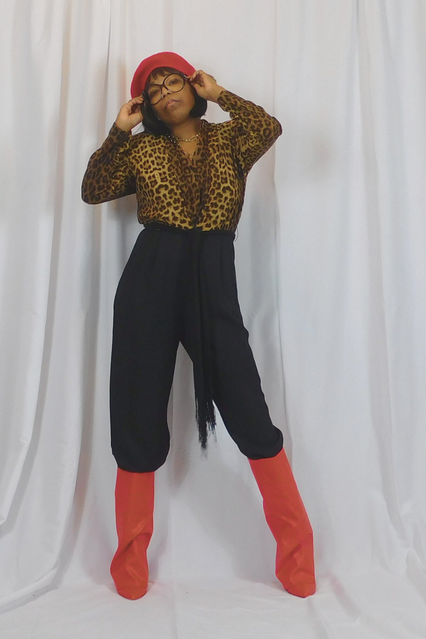 On The Wild Side Casual Corner Animal Print Jumpsuit