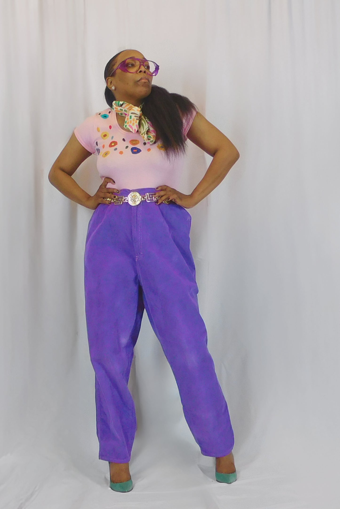 Purple Rain Wink Lane Hand Dyed Corduroy Pants