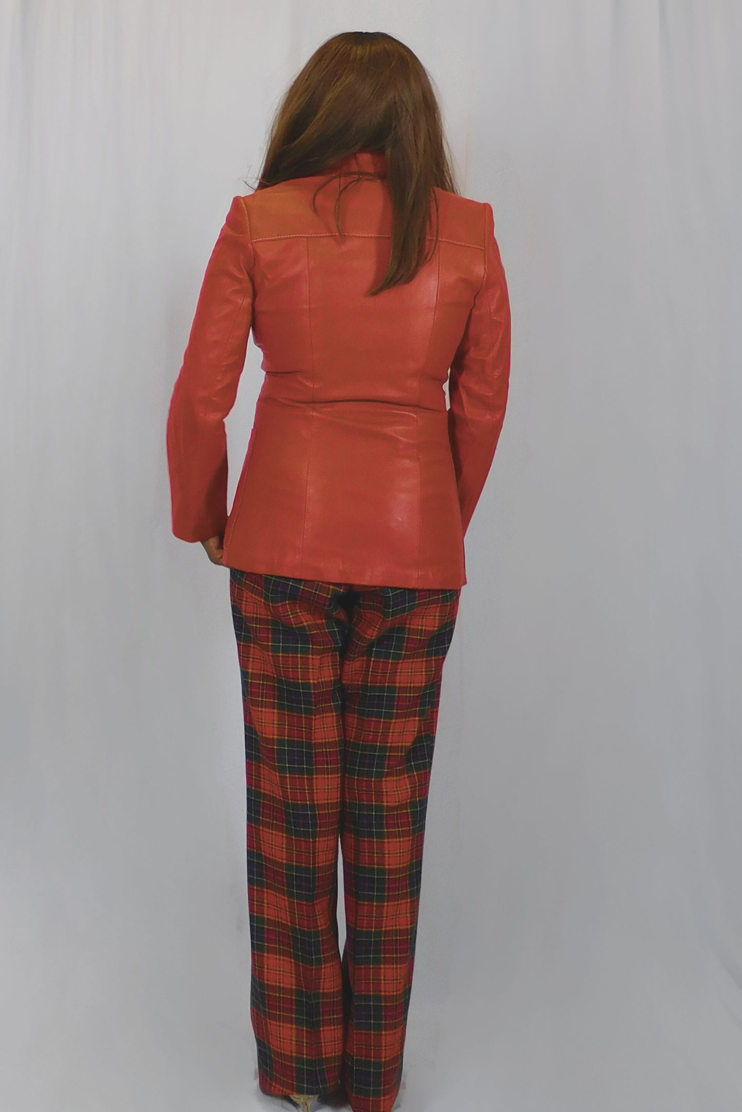 Red Hot INDUYCO Leather Blazer Jacket