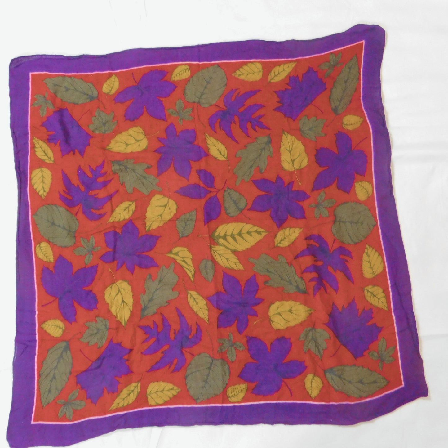 Playing In Leaves Square Scarf