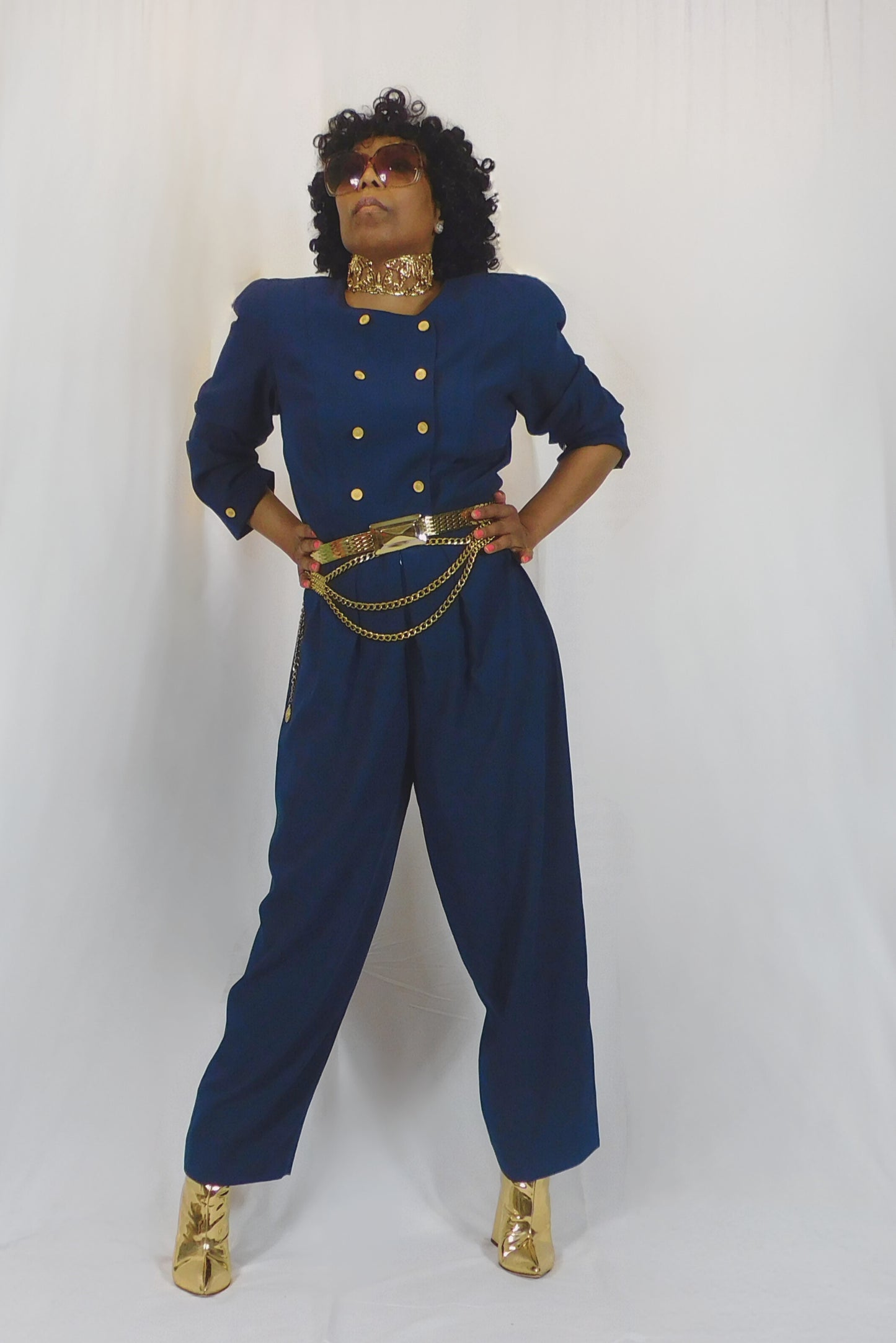 I'm A Soldier Liz Claiborne Wide Leg Jumpsuit