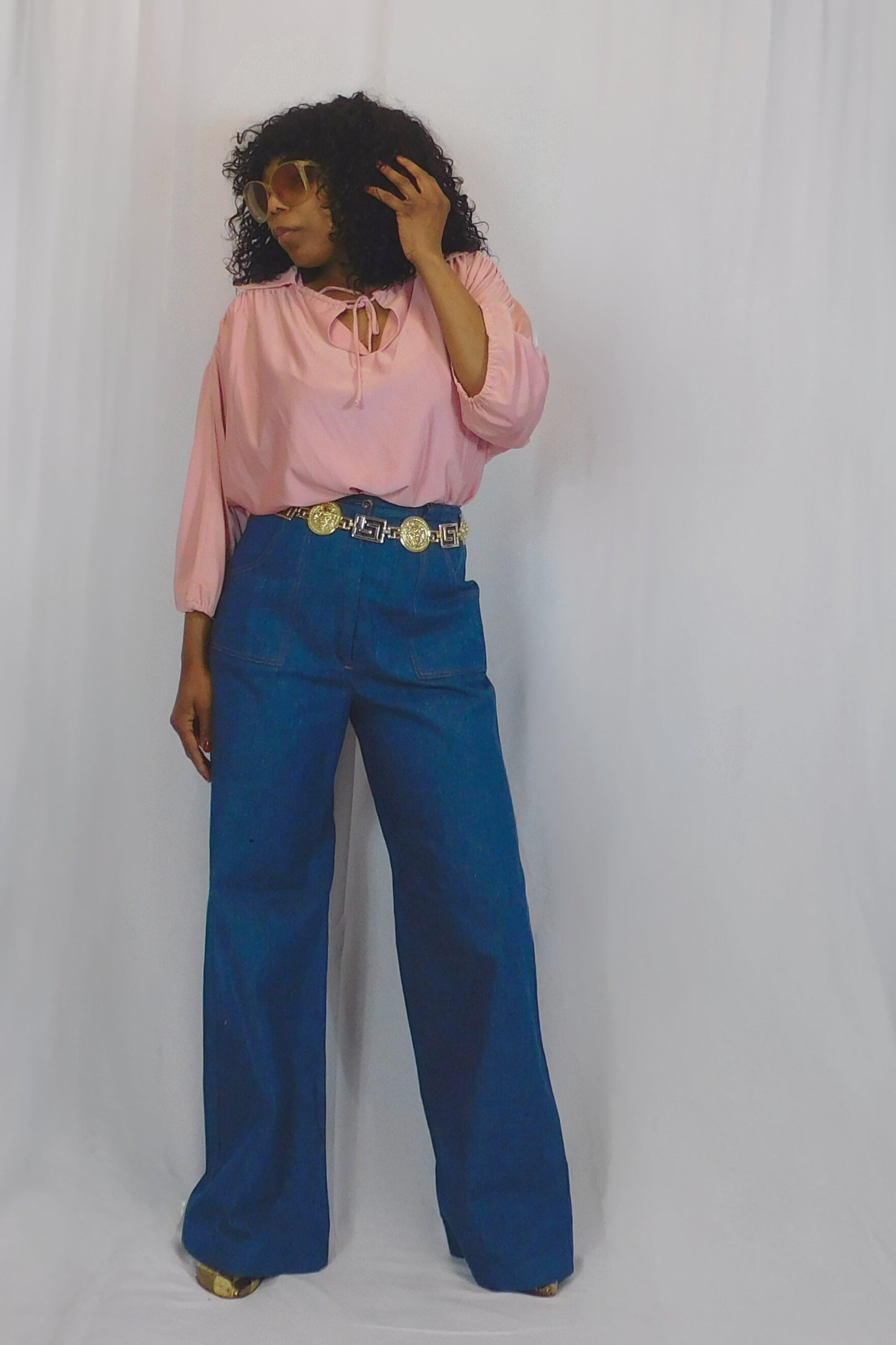 That 70s Show Ship N Shore Blush Pink Blouse