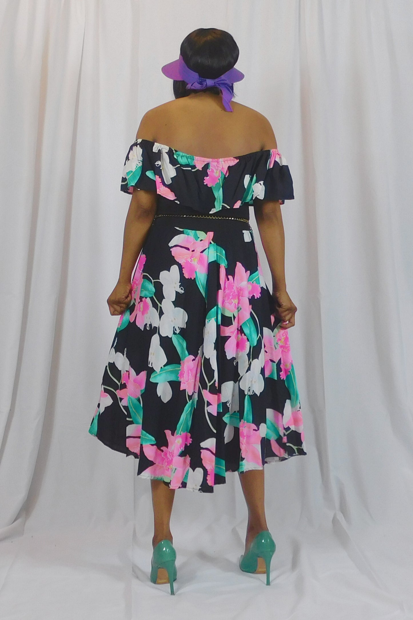 I Need A Vacay Kauai' ana Fashion Of Hawaii Off The Shoulder Floral Dress