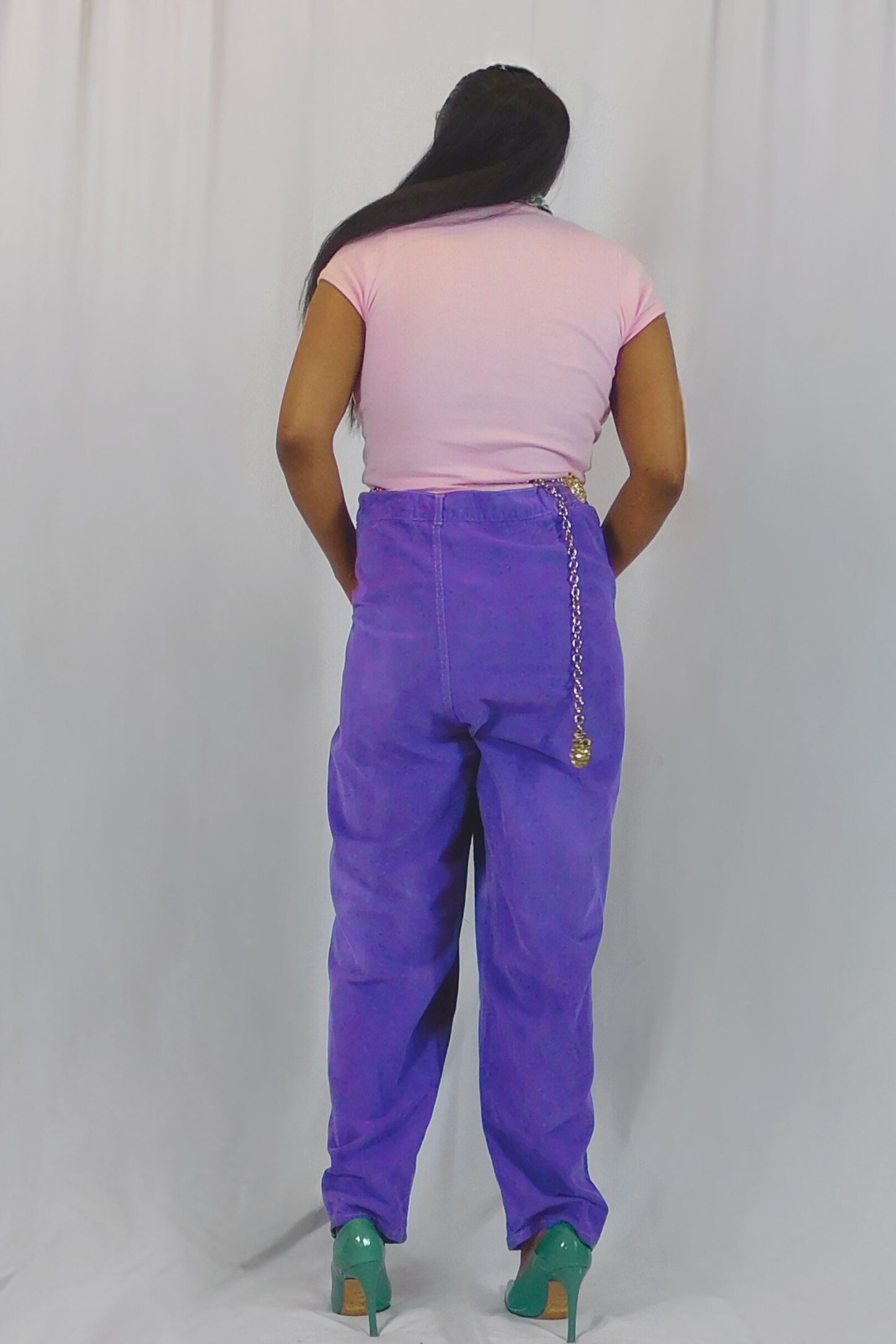 Purple Rain Wink Lane Hand Dyed Corduroy Pants