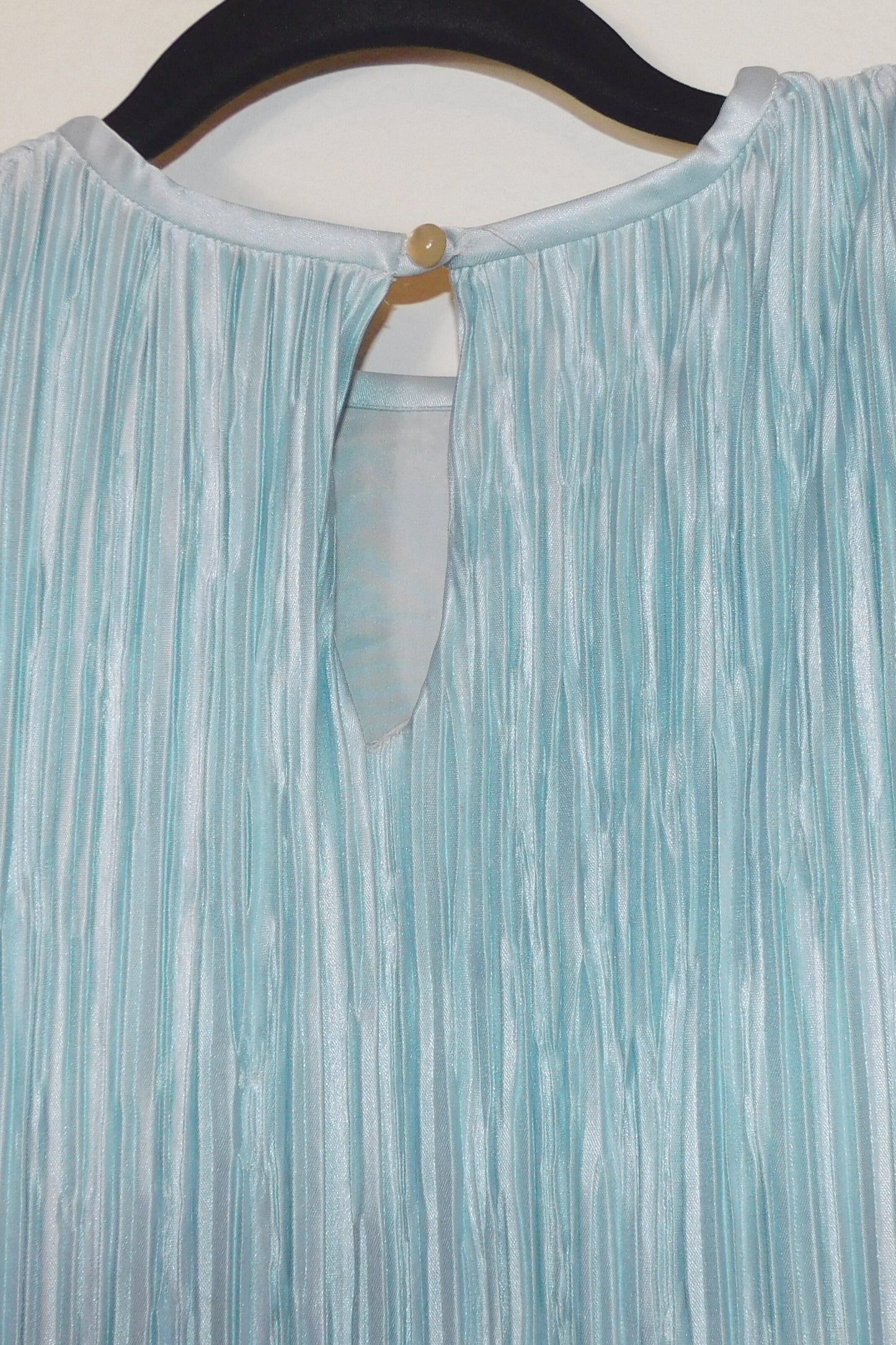 Feeling Sky Blue Hal Freeman Pleated Blue Monochrome Dress