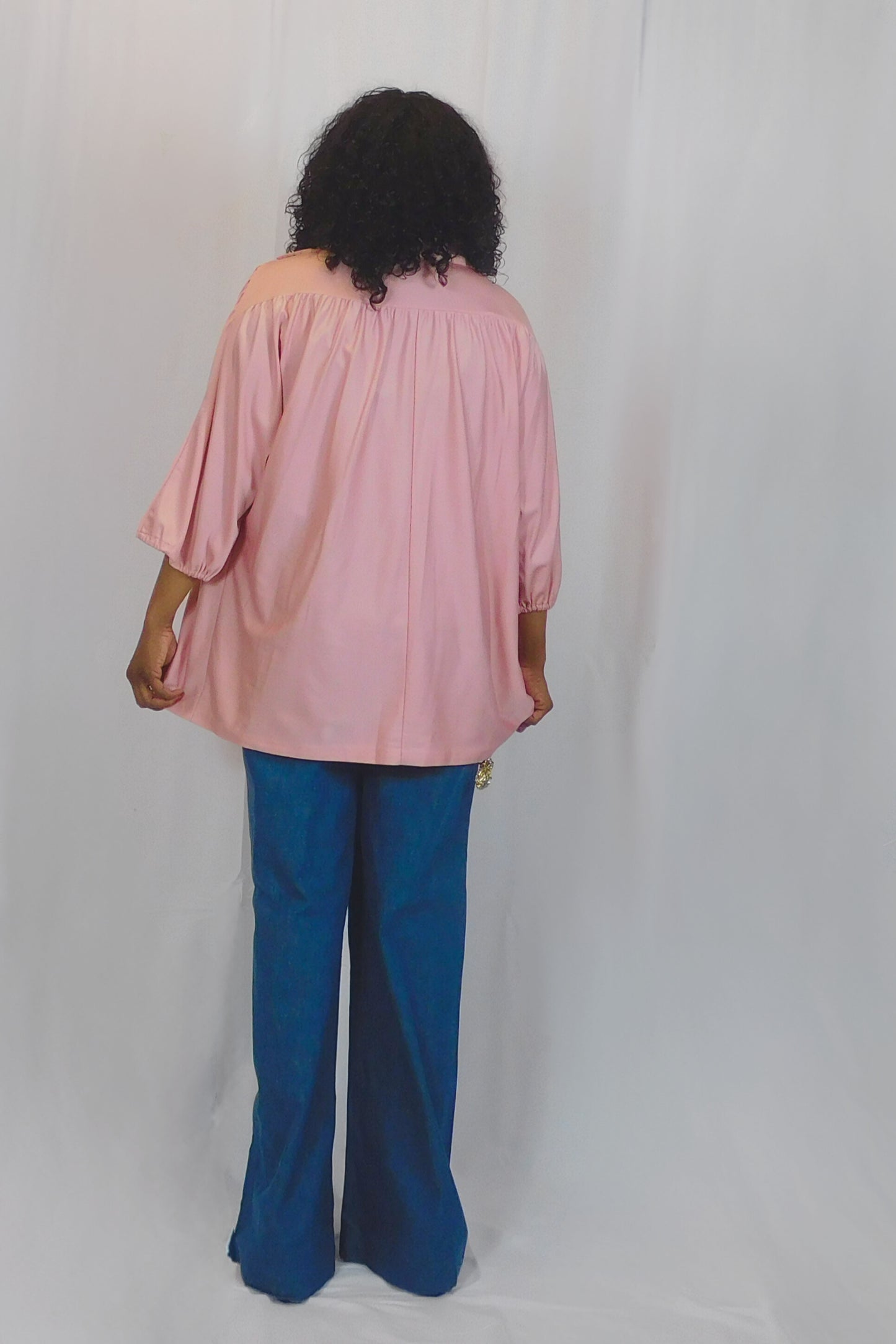 That 70s Show Ship N Shore Blush Pink Blouse