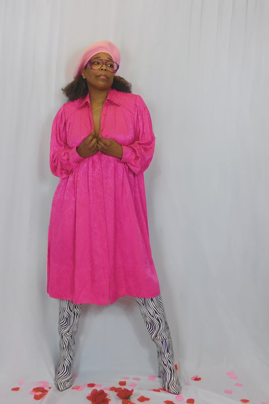 Pretty In Pink Galleria Pink Silk Shirtdress