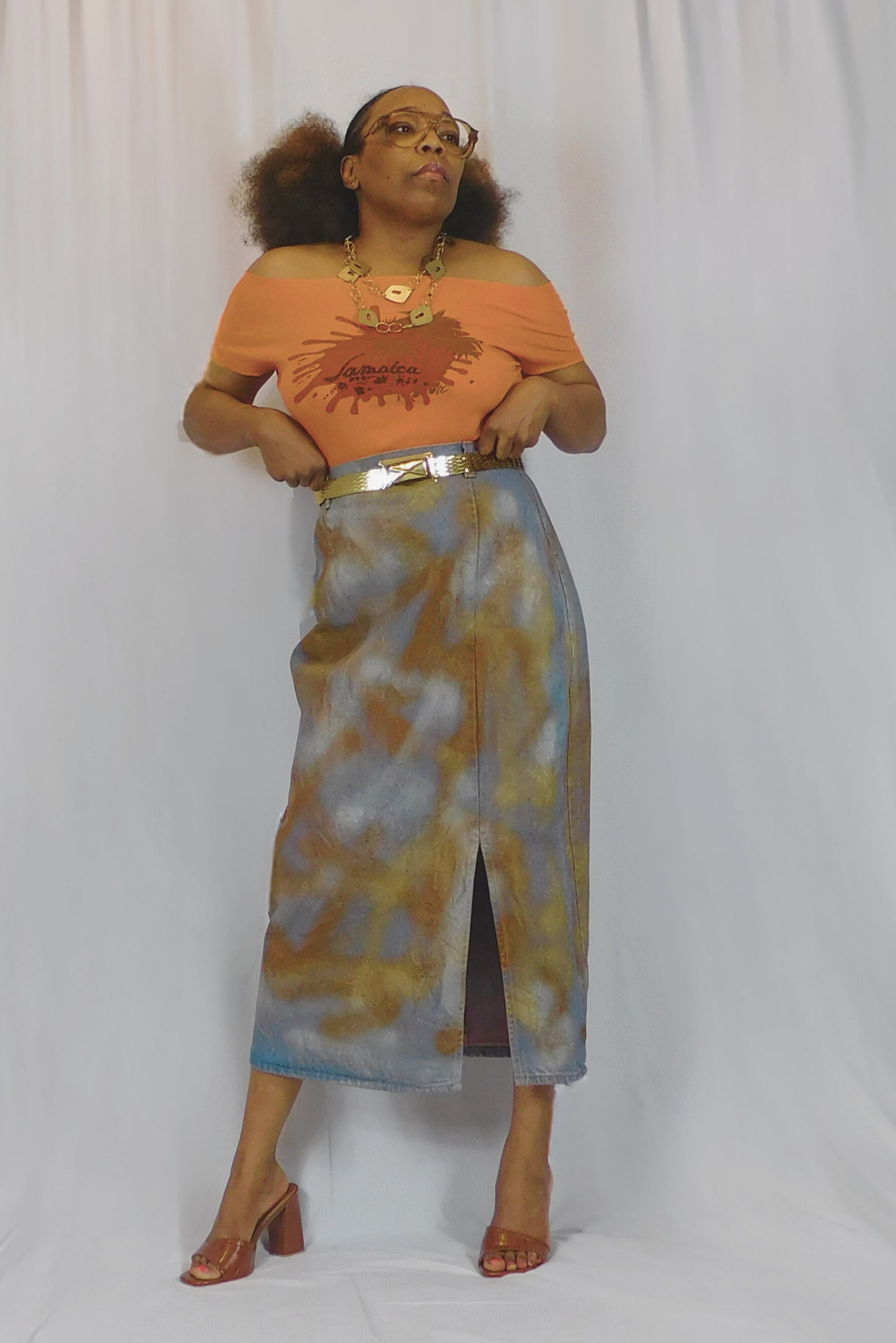 THE ARTIST COLLECTION Denim With An Attitude Denim Maxi Skirt