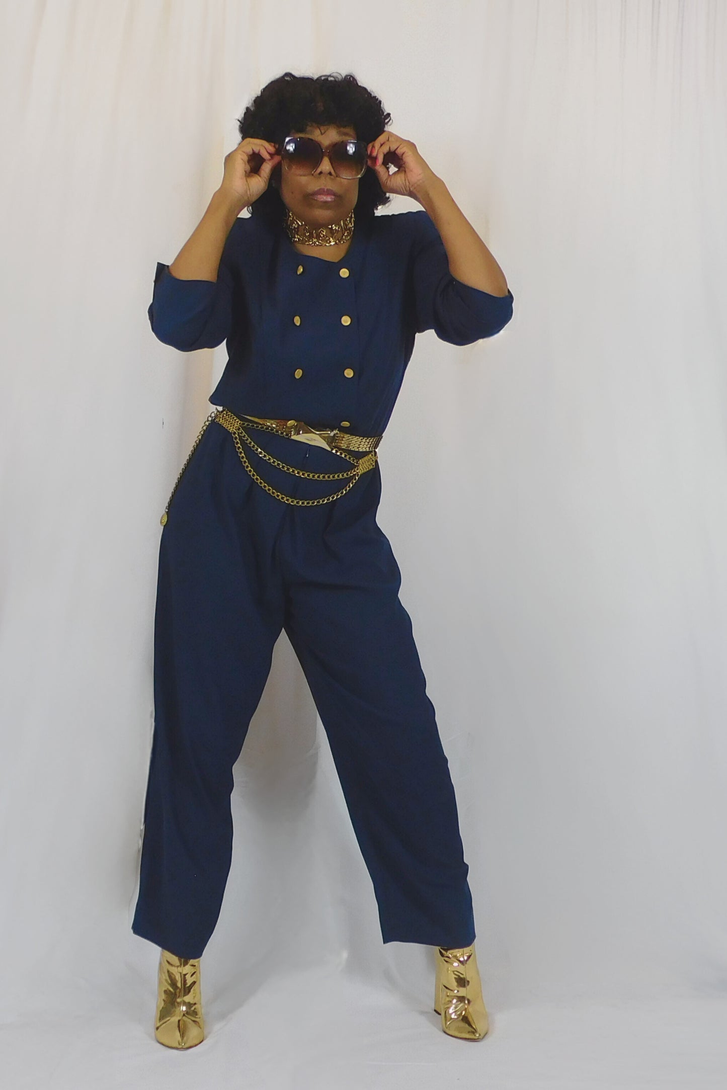 I'm A Soldier Liz Claiborne Wide Leg Jumpsuit