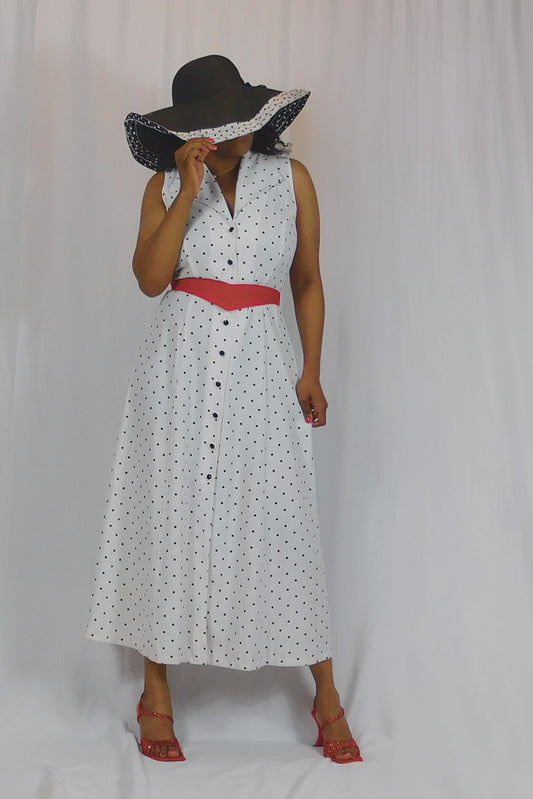 Pretty Woman! Dress Barn Polka Dot Maxi Dress